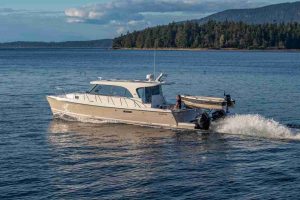 Aspen C110 power catamaran underway