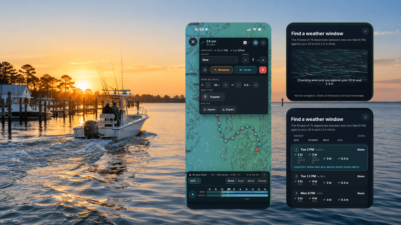 SeaPeople departure window planning features